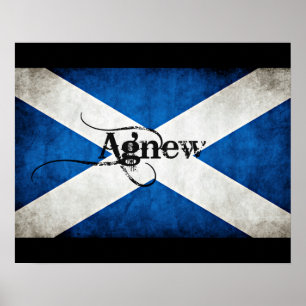 Poster du drapeau de Grunge Agnew Scotland