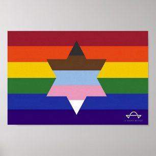 Poster du drapeau de la Fierté Juive Inclusive