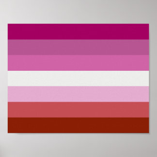 Poster du drapeau de la fierté lesbienne