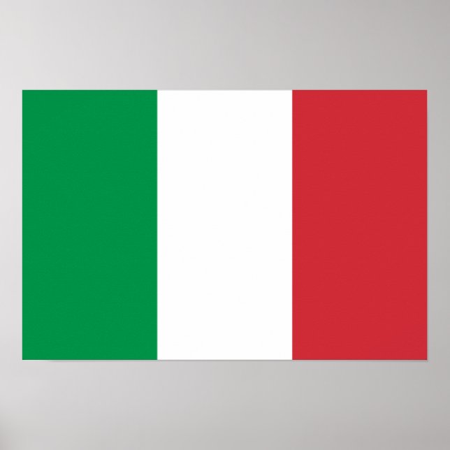 Poster du drapeau de l'Italie (Devant)