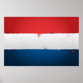 Poster du drapeau de Pays-Bas urbaine