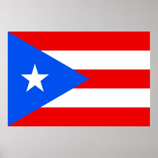 Poster du drapeau de Porto Rico (Devant)