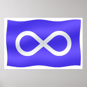 Poster du drapeau des Métis Poster du drapeau des 