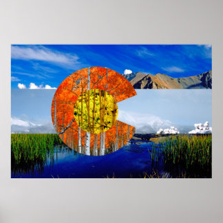 Poster du drapeau du Colorado