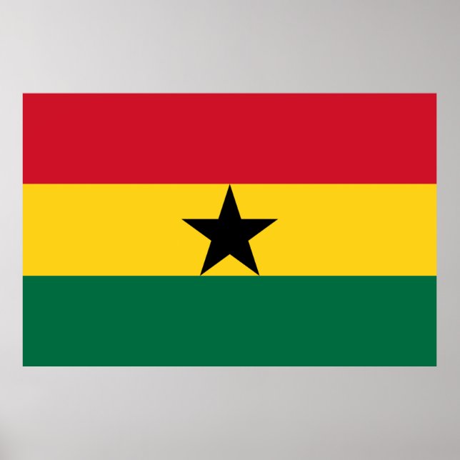 Poster du drapeau du Ghana (Devant)