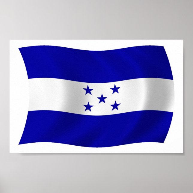Poster du drapeau du Honduras (Devant)