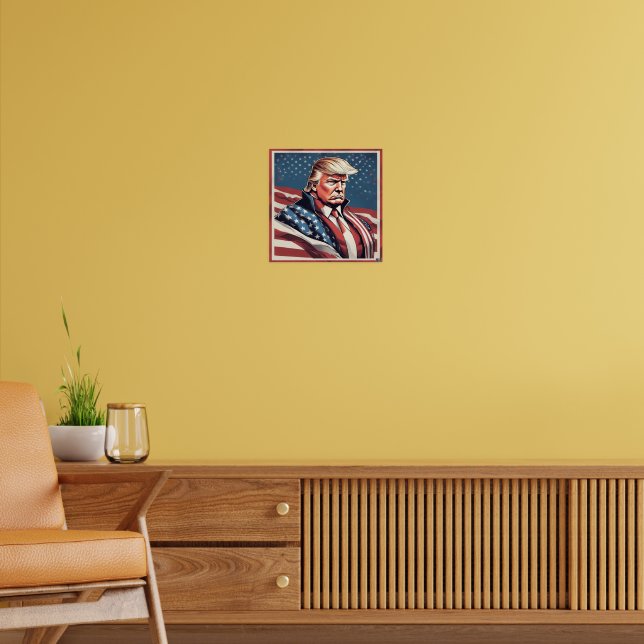 Poster du drapeau épopé américain de Trump (Salon 2)
