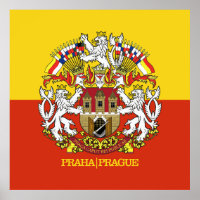 Poster du drapeau et de l'ACO de Praha (Prague)