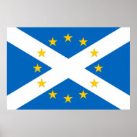 Poster du drapeau européen indépendant Scotland Im