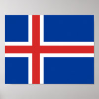 Poster du drapeau islandais