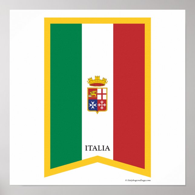 Poster du drapeau italien Little Italy New York Ci (Devant)