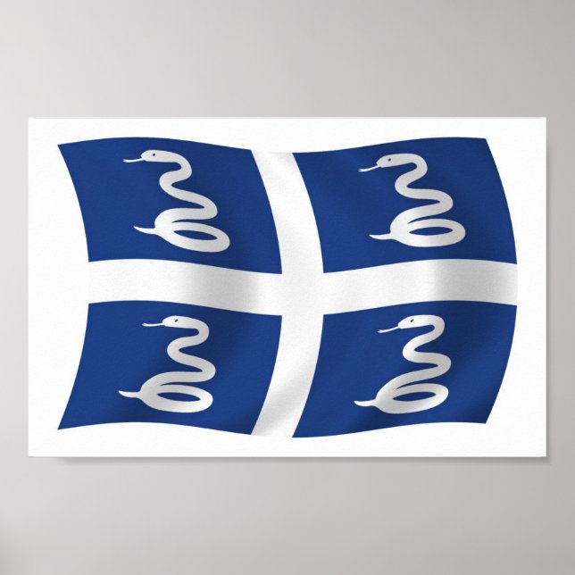 Poster du drapeau martiniquais (Devant)