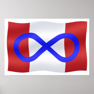 Poster du drapeau Metis Canada Drapeau Metis Souve