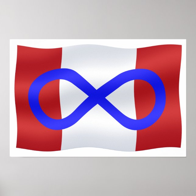 Poster du drapeau Metis Canada Drapeau Metis Souve (Devant)