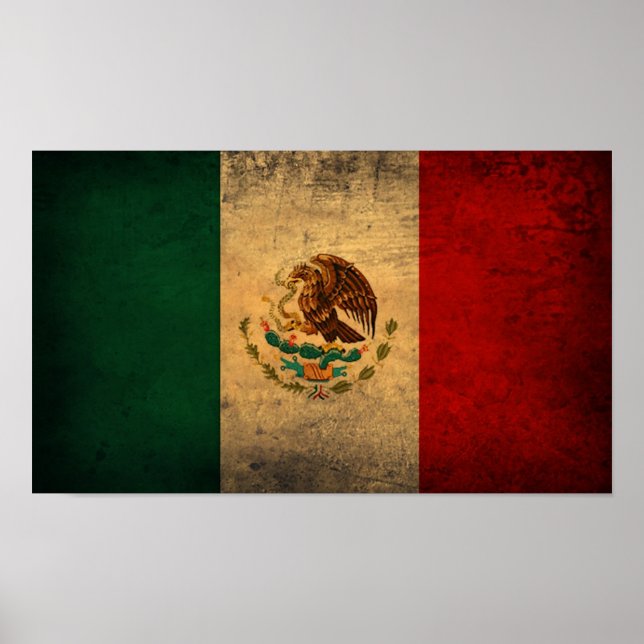 Poster du drapeau mexicain (Devant)