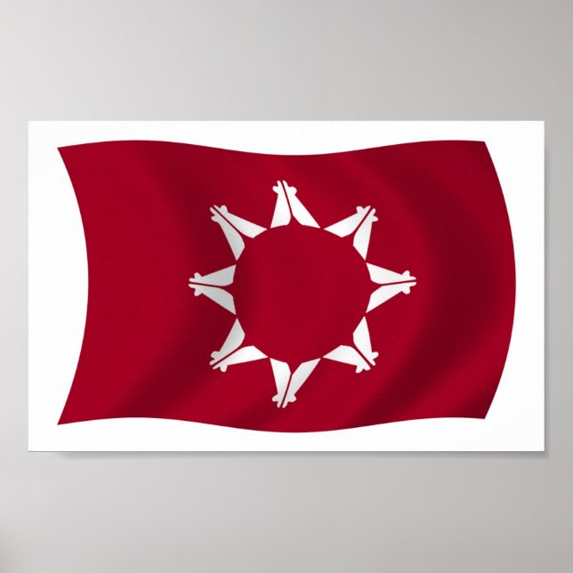 Poster du drapeau Oglala Lakota (Devant)