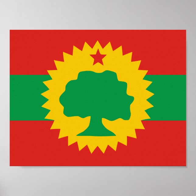 Poster du drapeau oromo (Devant)