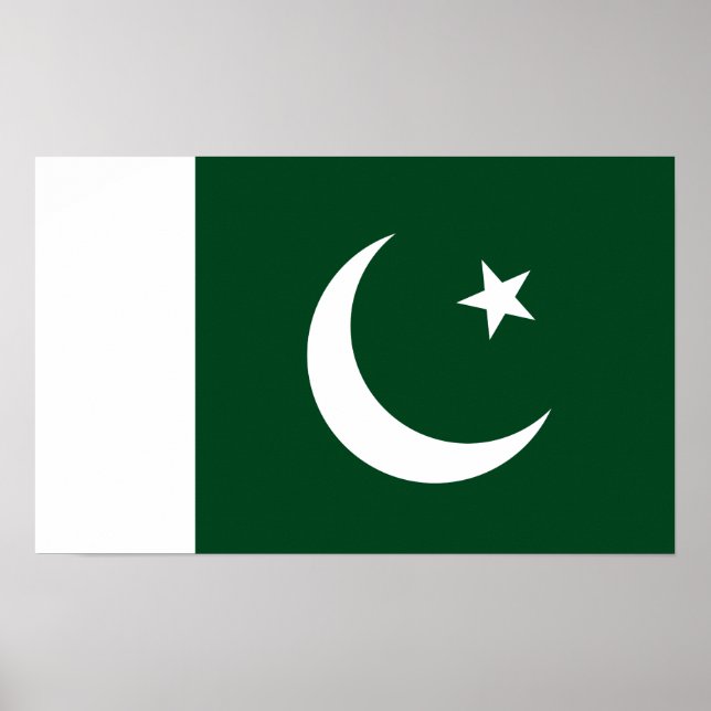 Poster du drapeau pakistanais (Devant)