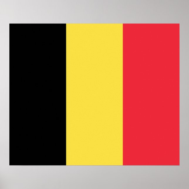 Poster du drapeau patriotique belge (Devant)