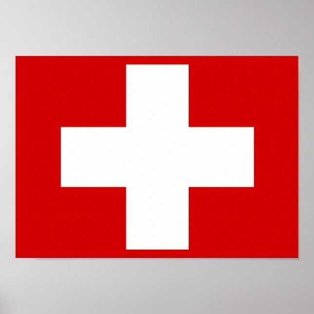Poster du drapeau suisse (Devant)