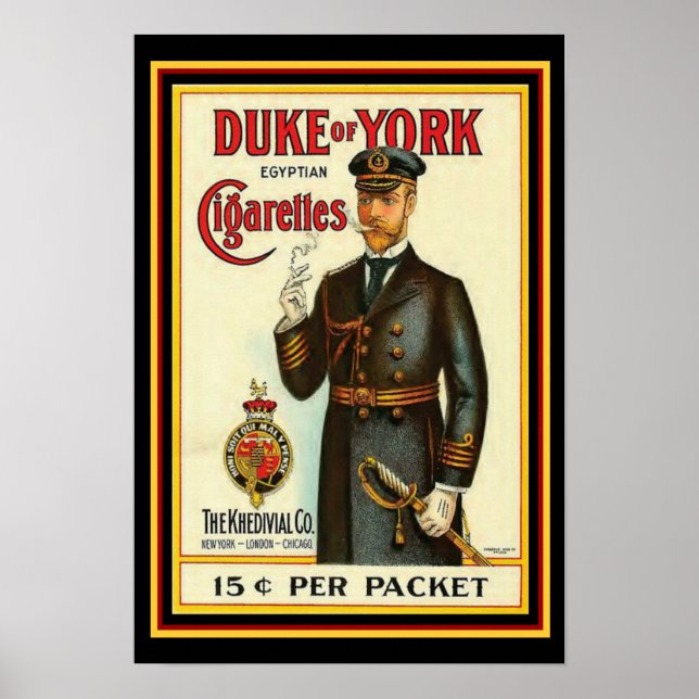Poster du duc de York Cigarette 13 x 19 (Devant)