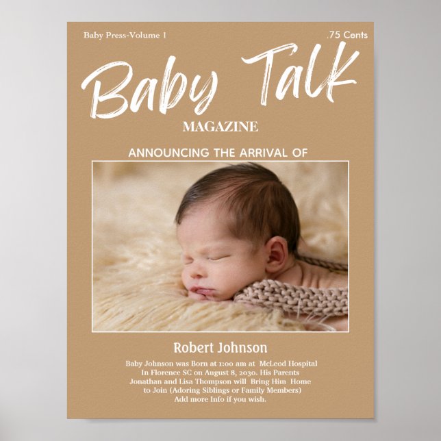 Poster du Faire-part de naissance photo de Magazin (Devant)