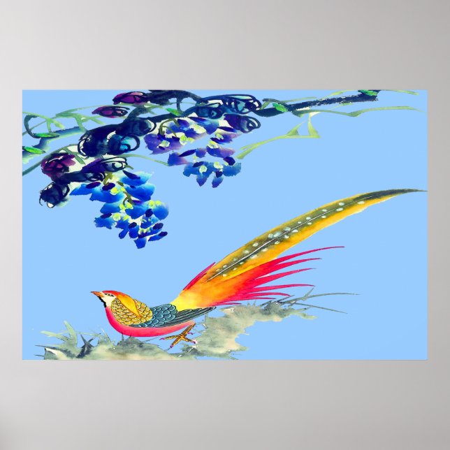 Poster du faisan debout dessin 3 (Devant)