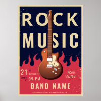 Poster du festival de musique rock