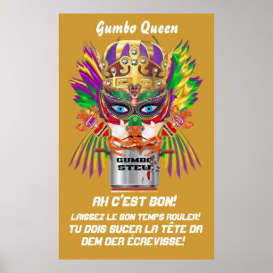 Poster du Festival Gumbo Queen 38"x 60" Afficher l
