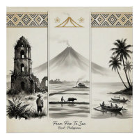 Du Feu à la Mer-Bicol Philippines Sumi-e