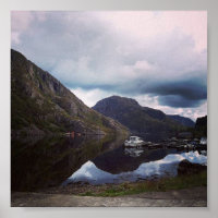 Poster du fjord de Norvège