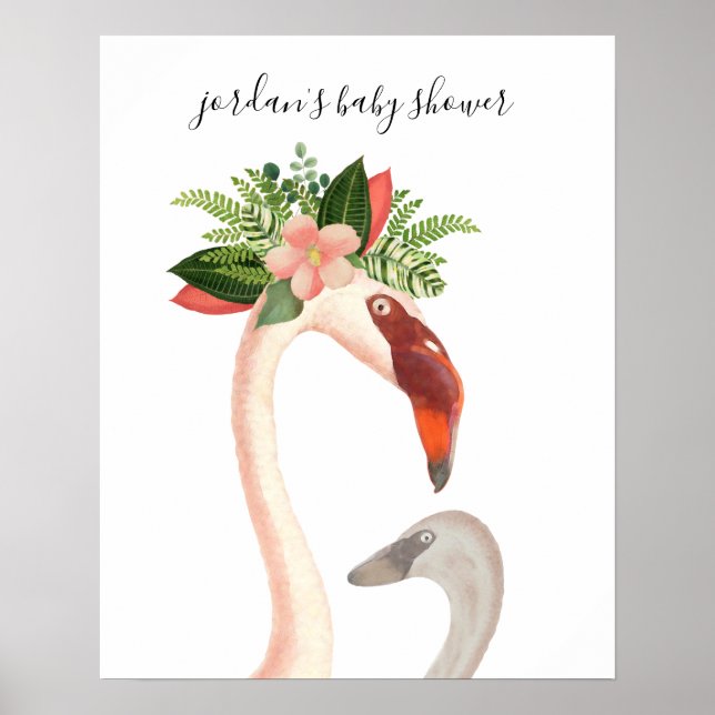 Poster du Flamant rose Boho Mama + Poster du Baby  (Devant)