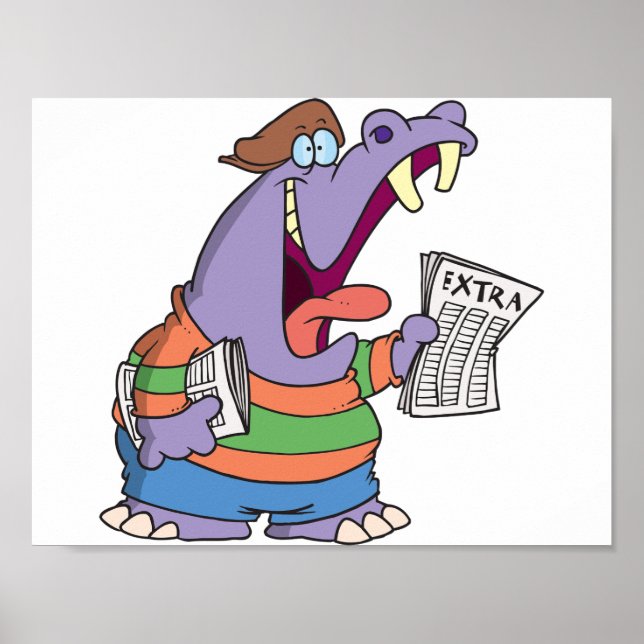Poster du garçon du journal Hippo (Devant)