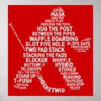 Poster du gardien de but de hockey sur glace