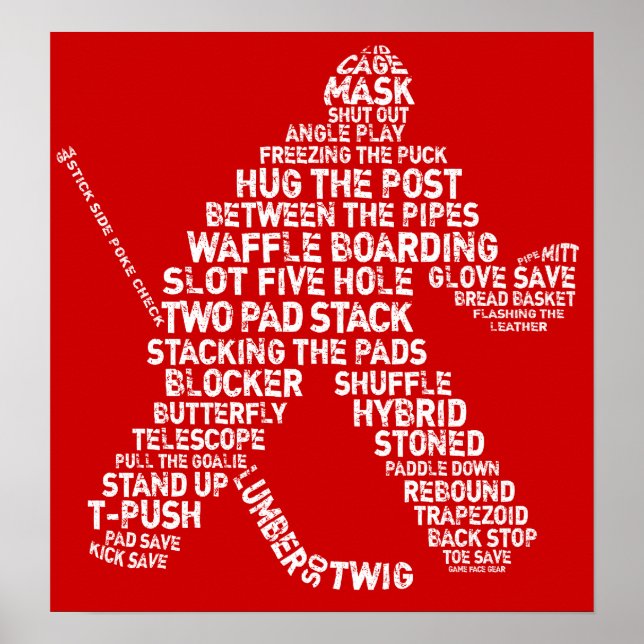 Poster du gardien de but de hockey sur glace (Devant)