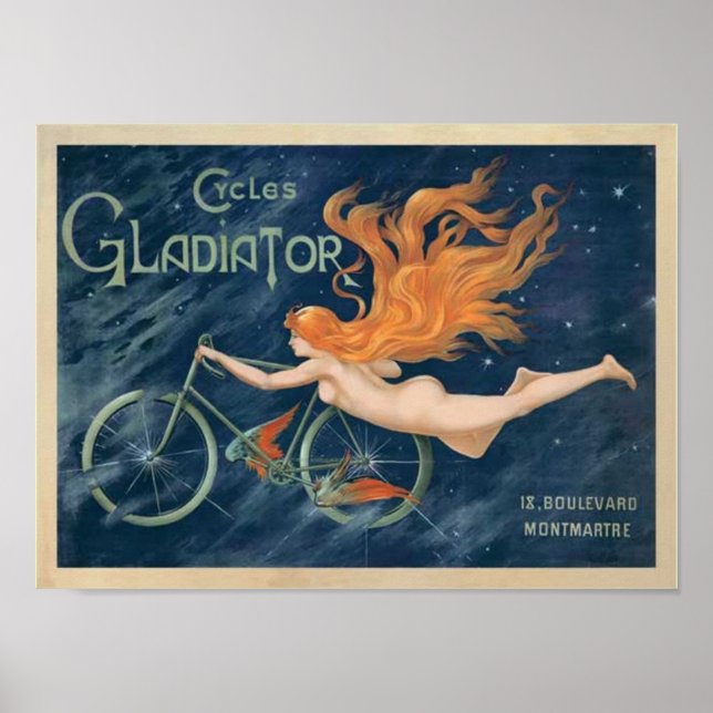 Poster du gladiateur à vélo (Devant)