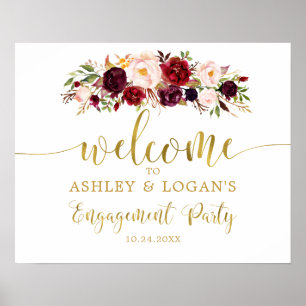 Poster du Gold Marsala Boho Autumn Engagement Part