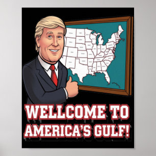 Poster Du Golfe De Wellcome Des États-Unis D'Amérique