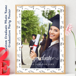 Poster du Graduate sur mesure Nom de la photo Grad