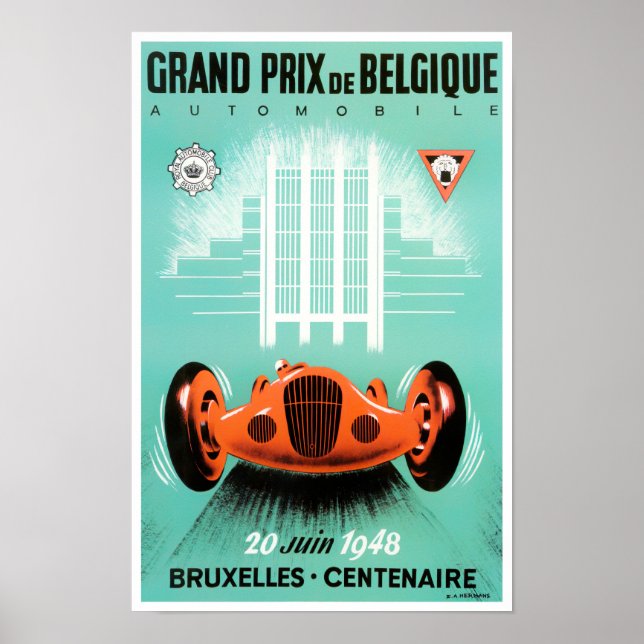 Poster du Grand Prix de Bruxelles 1948 (Devant)