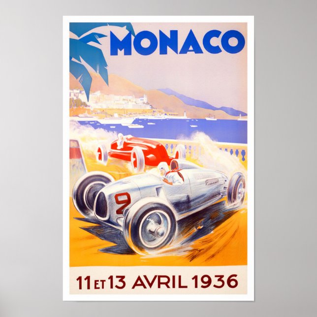 Poster du Grand Prix de Monaco 1936 (Devant)