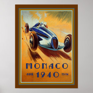Poster du Grand Prix de Monaco 1940