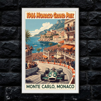 Poster du Grand Prix de Monaco 1966