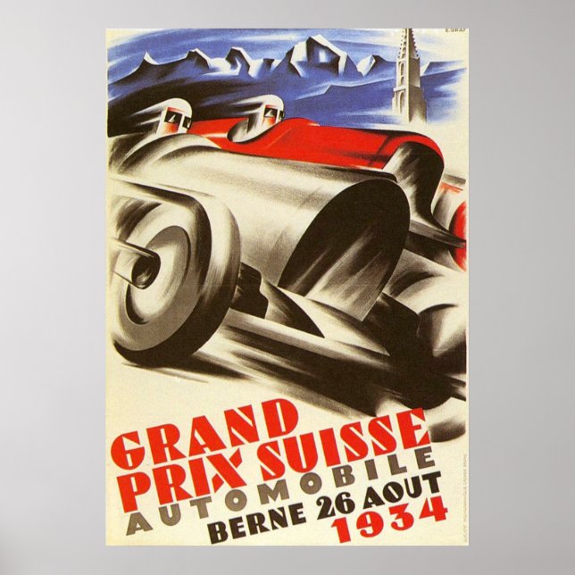 Poster du Grand Prix de Suisse 1934 (Devant)