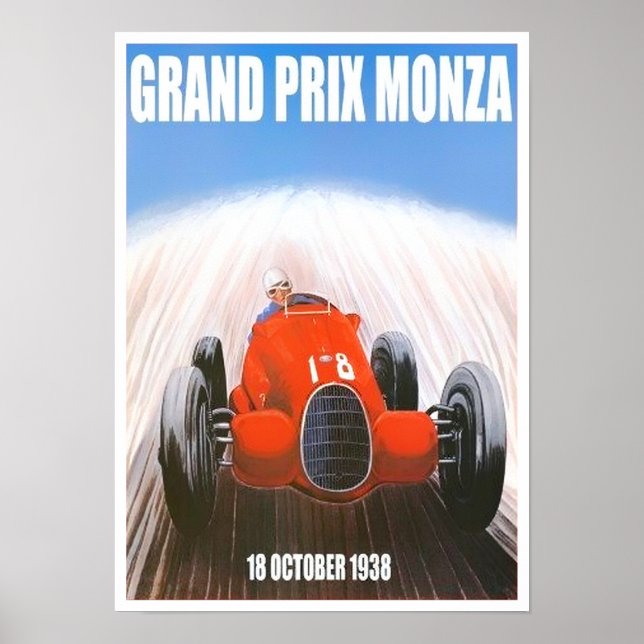 Poster du Grand Prix Monza 1938 (Devant)