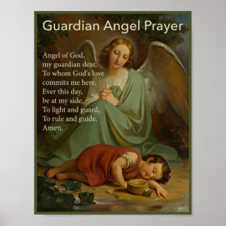 Poster du Guardian Angel Prière pour les garçons