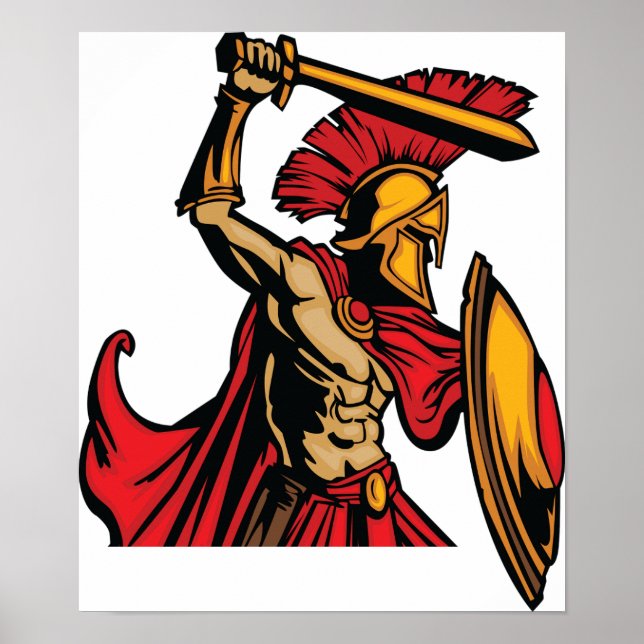 Poster du guerrier spartiate (Devant)