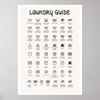 Poster du guide de blanchisserie pour votre salle 