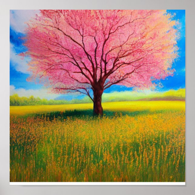 Poster du jardin au printemps (Devant)