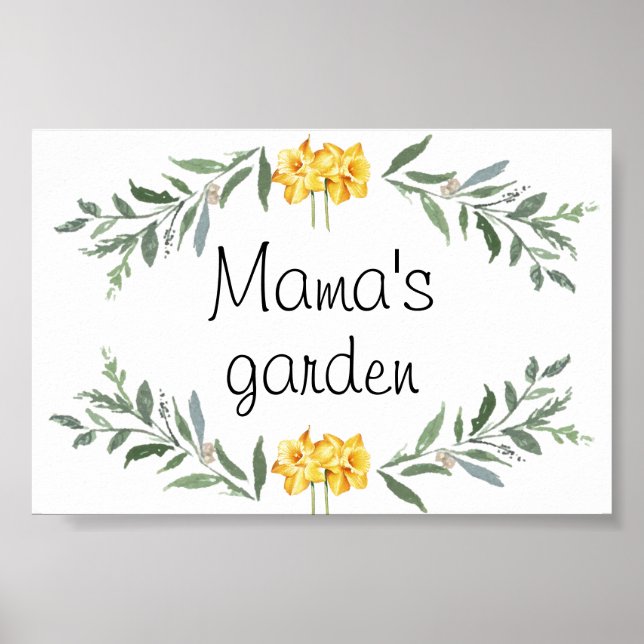 Poster du jardin de maman (Devant)